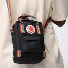 Lifestyle plecak / Torba Fjällräven Kånken Rainbow Sling Torba na ramię Black/Rainbow Pattern 2,5 L - 5