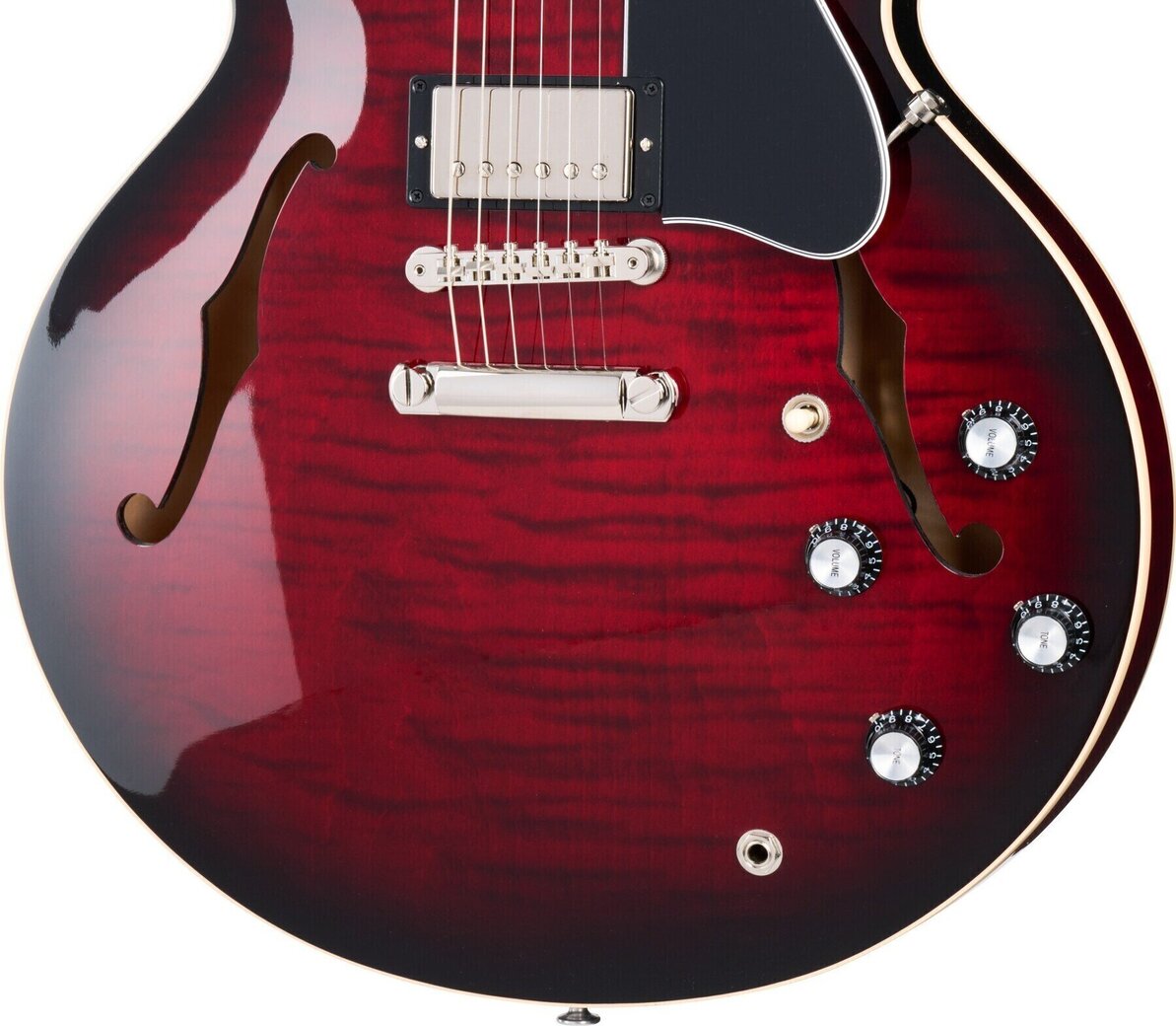 ギター Gibson ES-335 Figured Blood Moon Burst Gibson ES-335 Figured Electric Guitar With Hardshell Case