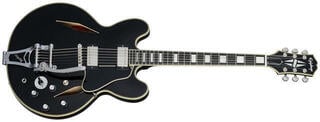 Poolakustiline kitarr Epiphone Shinichi Ubukata ES-355 Custom Bigsby Ebony Poolakustiline kitarr - 2