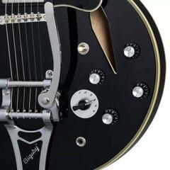 Poolakustiline kitarr Epiphone Shinichi Ubukata ES-355 Custom Bigsby Ebony Poolakustiline kitarr - 3