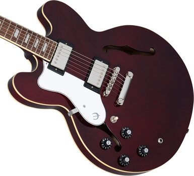 Halvakustisk gitarr Epiphone Noel Gallagher Riviera (Left-Handed) Dark Wine Red Halvakustisk gitarr - 4