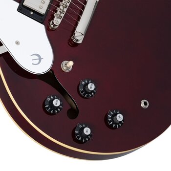 Halvakustisk gitarr Epiphone Noel Gallagher Riviera (Left-Handed) Dark Wine Red Halvakustisk gitarr - 5