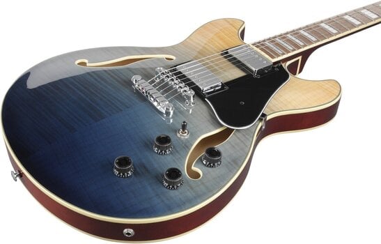 Semi-Acoustic Guitar Ibanez AS73FM-TIF Transparent Indigo Fade Semi-Acoustic Guitar - 6