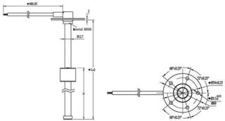 Senzor Osculati Vertical level sensor 240/33 Ohm - 3