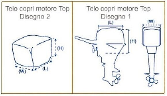 Cobertura do motor de popa Talamex Outboard Cover Premium L 50 - 115 HP Cobertura do motor de popa - 7