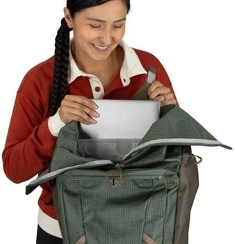 Lifestyle-rugzak / tas Osprey Transporter Roll Top Pack Rugzak Pine Leaf/Earl Grey 16" 30 L - 12