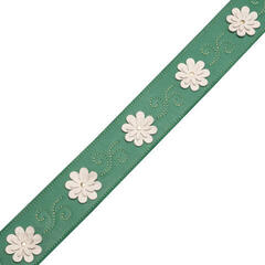 Correa de guitarra Levy's In Bloom Daisy Chain Green Correa de guitarra - 4