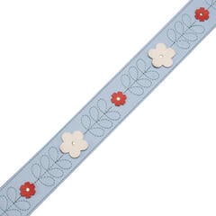 Pojas za gitaru Levy's In Bloom Sky Blue Wildflower Pojas za gitaru - 4