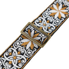 Textile guitar strap Levy's Vintage Hootenanny Textile guitar strap Yellow - 1