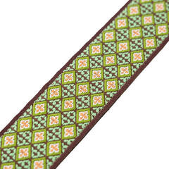 Textile guitar strap Levy's Original Hootenanny Textile guitar strap Green Mosaic - 2