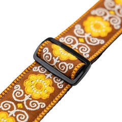 Textile guitar strap Levy's Original Hootenanny Textile guitar strap Yellow - 1