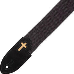 Колан за китара Levy's Divine Worship Black Cotton Колан за китара - 3