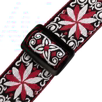 Textile guitar strap Levy's Hootenanny  Red and White Floral Textile guitar strap - 2