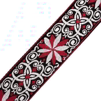 Textile guitar strap Levy's Hootenanny  Red and White Floral Textile guitar strap - 3