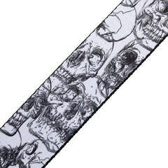 Textile guitar strap Levy's Skull Textile guitar strap Black/White - 2