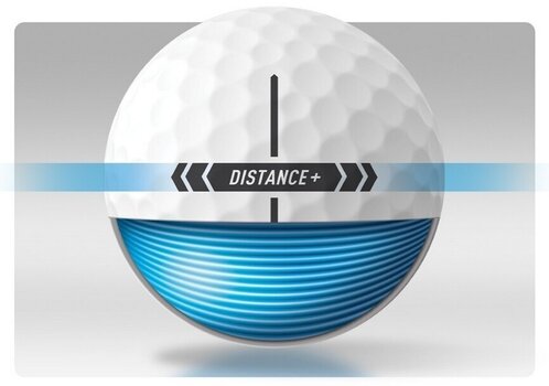 Piłka golfowa TaylorMade Distance+ Yellow Standard 12 Piłka golfowa - 3