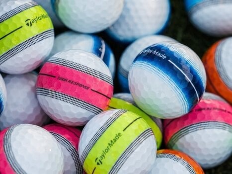 Golfbal TaylorMade Tour Response Stripe Neon Blue Golfbal - 18