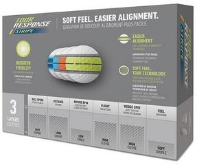 Golfové lopty TaylorMade Tour Response Stripe Neon Multicolour Golfové lopty - 1