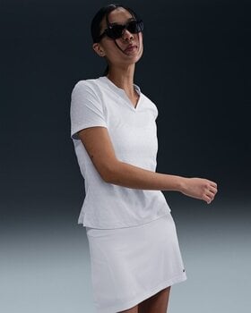 Poloshirt Nike Dri-Fit Tour Blade Jacquard Womens White/Black M Poloshirt - 6