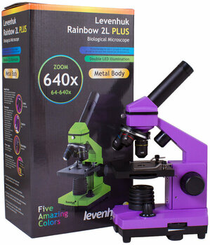 Microscopes Levenhuk Rainbow 2L PLUS Amethyst Microscope Microscopes - 14