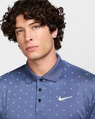 Tricou polo Nike Dri-Fit Tour Print Mens Diffused Blue/White - 2