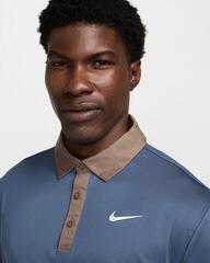 Tricou polo Nike Dri-Fit Tour Contrast Mens Diffused Blue/Mink Brown/White - 3