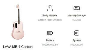 Electro-acoustic guitar Lava Music Lava ME 4 Carbon 36" Airflow Bag Soft Gold Electro-acoustic guitar - 7