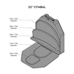 Estuche rígido para platillos Gruv Gear 22" VELOC Estuche rígido para platillos - 7