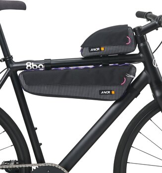 Fietstas AEVOR UBG Frame Pack Frametas Black White Grid 3 L - 5