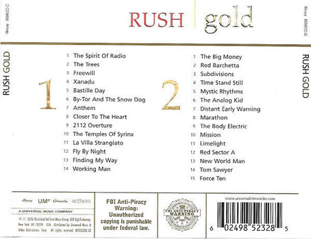 Музичний компакт-диск Rush - Gold (2 CD) - 5