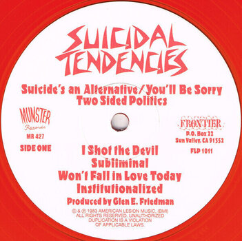 LP ploča Suicidal Tendencies - Suicidal Tendencies (Red Coloured) (LP) - 3