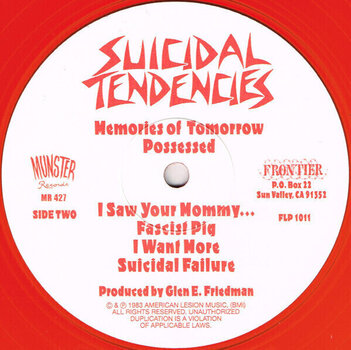 LP ploča Suicidal Tendencies - Suicidal Tendencies (Red Coloured) (LP) - 4
