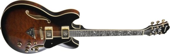 Semi-Acoustic Guitar Ibanez AS93QMSP-DBS Dark Brown Sunburst Semi-Acoustic Guitar - 3