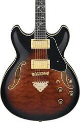 Poolakustiline kitarr Ibanez AS93QMSP-DBS Dark Brown Sunburst Poolakustiline kitarr - 3