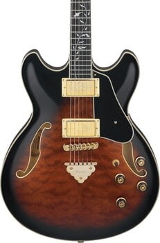 Semi-Acoustic Guitar Ibanez AS93QMSP-DBS Dark Brown Sunburst Semi-Acoustic Guitar - 4