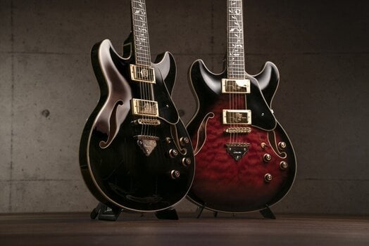 Semi-Acoustic Guitar Ibanez AS93QMSP-DBS Dark Brown Sunburst Semi-Acoustic Guitar - 10