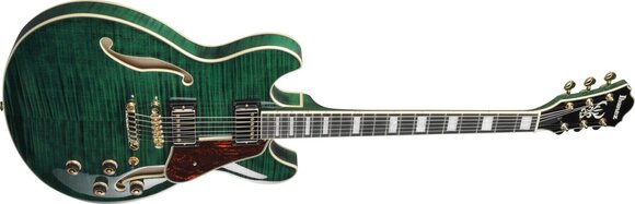 Halbresonanz-Gitarre Ibanez AS93FM-TMG Transparent Moss Green Halbresonanz-Gitarre - 3