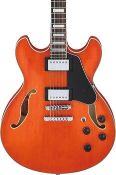 Semi-Acoustic Guitar Ibanez AS73-TTF Transparent Tangerine Flat Semi-Acoustic Guitar - 4