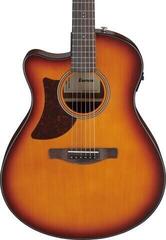 guitarra eletroacústica Ibanez AAM50LCE-OLB Open Pore Light Brown Sunburst guitarra eletroacústica - 3