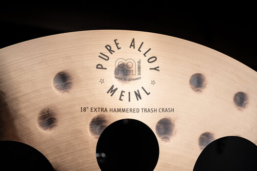 Crash Cymbal Meinl Pure Alloy Extra Hammered Trash 18" Crash Cymbal - 7