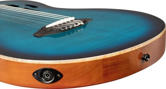 Classical Guitar with Preamp Ortega RTPDLX-FMA-L 4/4 Flamed Maple Blue Classical Guitar with Preamp - 12