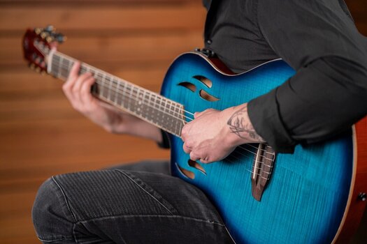 Classical Guitar with Preamp Ortega RTPDLX-FMA-L 4/4 Flamed Maple Blue Classical Guitar with Preamp - 19