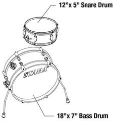 Akoestisch drumstel Tama LJK28S-ISP Club-Jam Mini Indigo Sparkle Akoestisch drumstel - 1