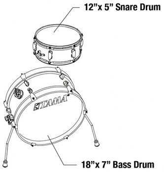Batterie acoustique Tama LJK28S-ISP Club-Jam Mini Indigo Sparkle Batterie acoustique - 2
