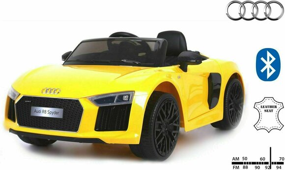 Електрическа кола за играчки Beneo Electric Ride-On Car Audi R8 Spyder Yellow - 2