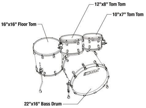 Set akustičnih bobnov Tama ME42TZS-VMMF Starclassic Maple Exotic Marine Shoreline Movingui Fade Set akustičnih bobnov - 8
