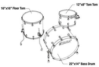 Akoestisch drumstel Tama ME32CZBS-VMMF Starclassic Maple Exotic Marine Shoreline Movingui Fade Akoestisch drumstel - 7