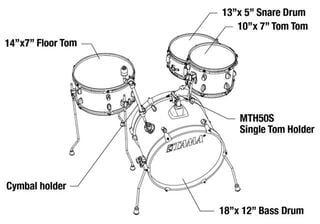 Drumkit Tama LJL48S-SBE Club-Jam Satin Burgundy Elm Drumkit - 7