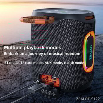 Портативна/Преносима тонколона Zealot S122 Black Портативна/Преносима тонколона - 9