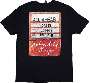 T-Shirt Oasis Definitely Maybe AAA Pass Back Print Black L T-Shirt - 2
